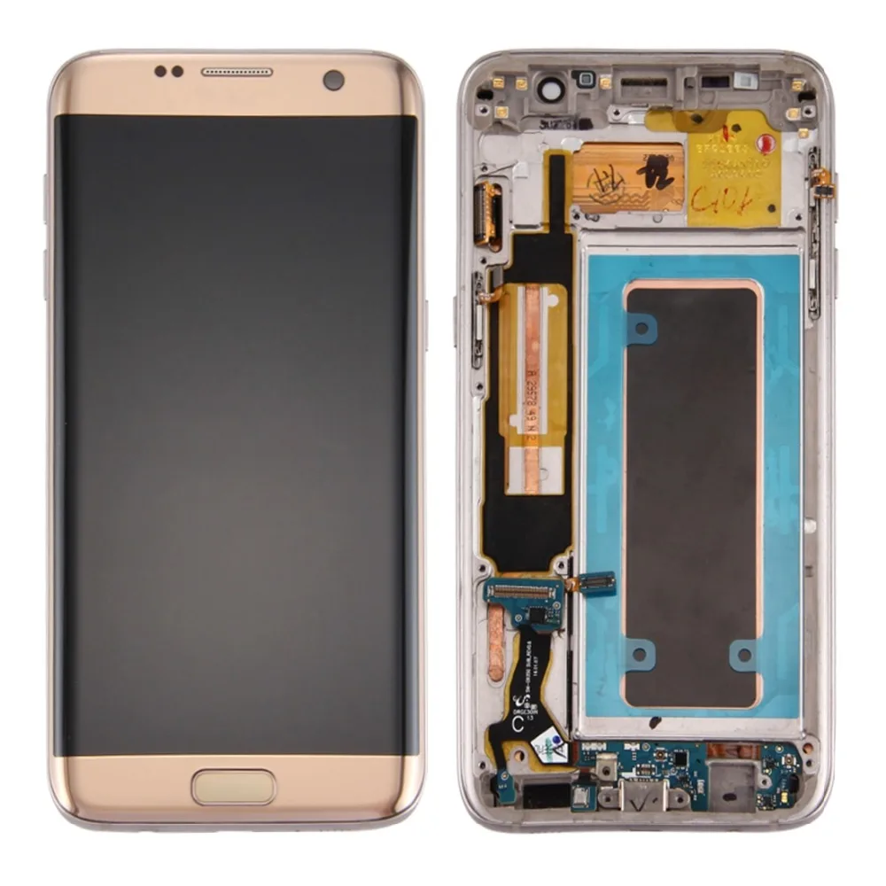 iPartsBuy Original LCD Screen Digitizer Full Assembly Frame/Charging Port Board Volume/Power Button for Galaxy S7 Edge/G9350 | Мобильные