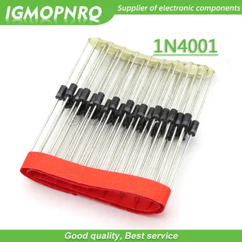 100pcs 1N4001 IN4001 Rectifier Diode 1A 50V DO-41 New Original 1