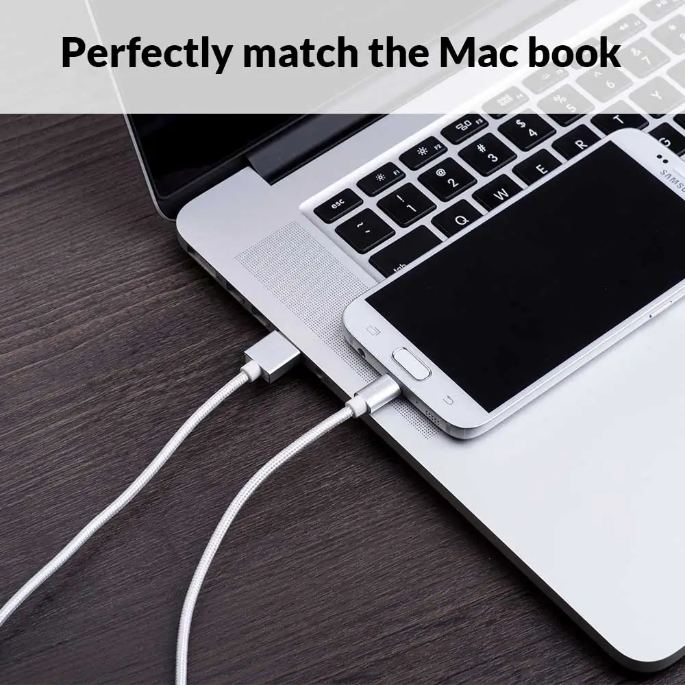 USB кабель для зарядки и передачи данных ORICO нейлоновый плетеный провод
