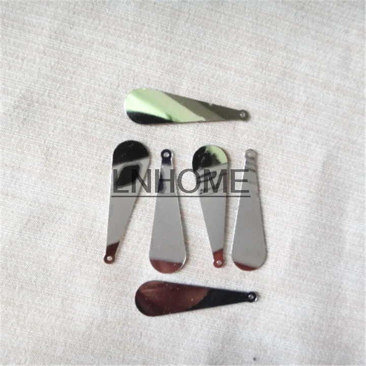400pcs/lot 10*35mm Long Baseball Bat Sequins PVC Flat With Side Hole Oval Belly Costume Dress Accessories Silver | Дом и сад