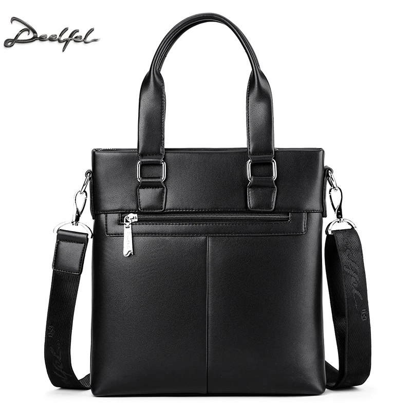 DEELFEL модные для мужчин Tote повседневное портфели натуральной кожи сумка Высокое