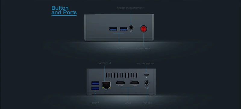 Beelink BT3-X J3355 windows10 мини ПК 4 Гб 64 Гб AC WiFi 1000 Мбит/с Bluetooth 4,0 Поддержка sata HDD двойной дисплей мини телеприставка