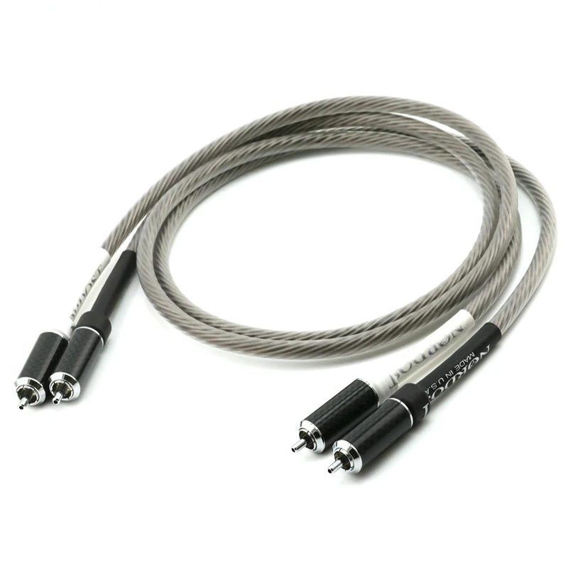 Nordost Odin Supreme пример интерсоединения RCA аудиокабель с разъемом из углеродного