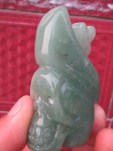 Natural green dong ling quartz crystal skulls to heal AS1
