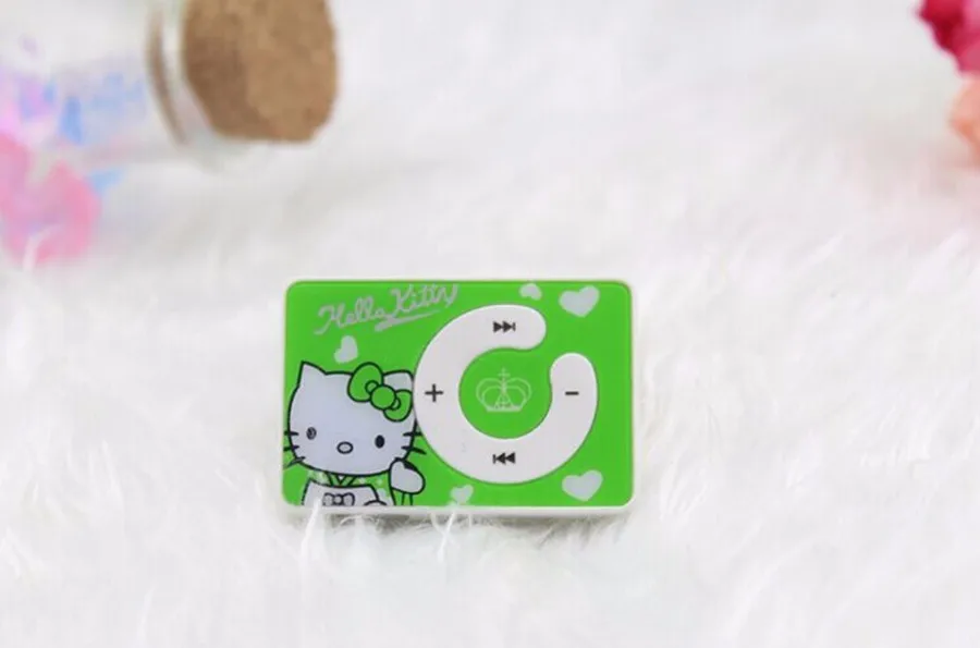 Самые низкие цены мультфильм рисунок «Hello Kitty» MP3 музыка мини-клип плеер с TF/Слот для карты SD Поддержка 8 ГБ памяти