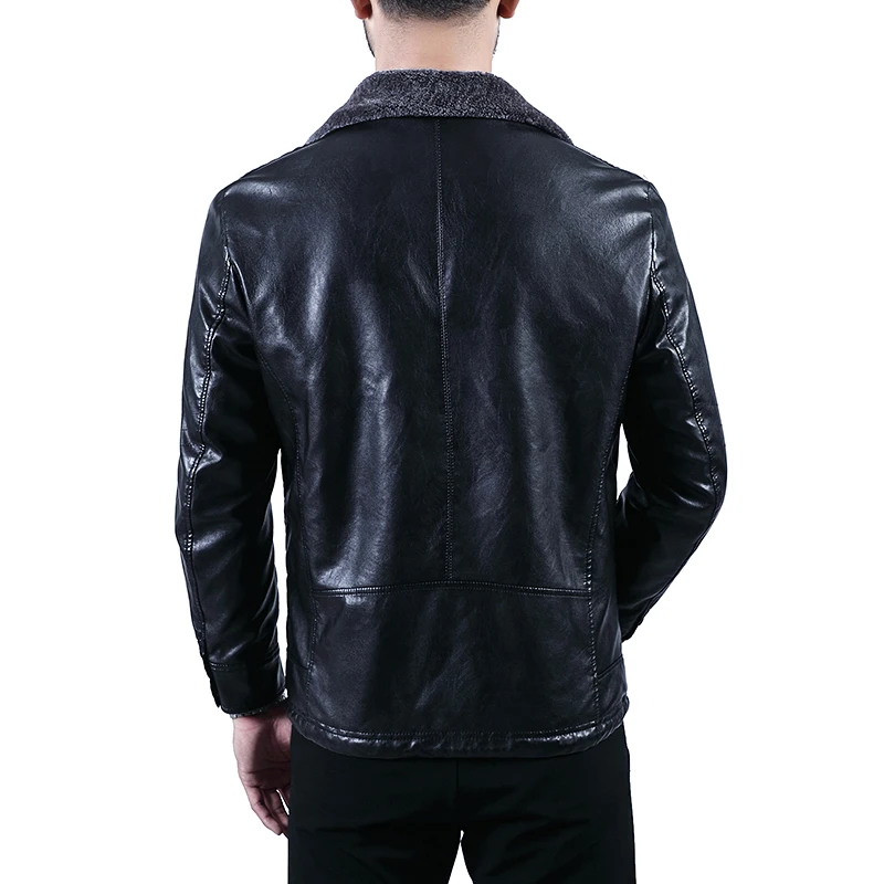 Новинка размера плюс 8XL 7XL 6XL зимние мужские Куртки из натуральной кожи брендовые