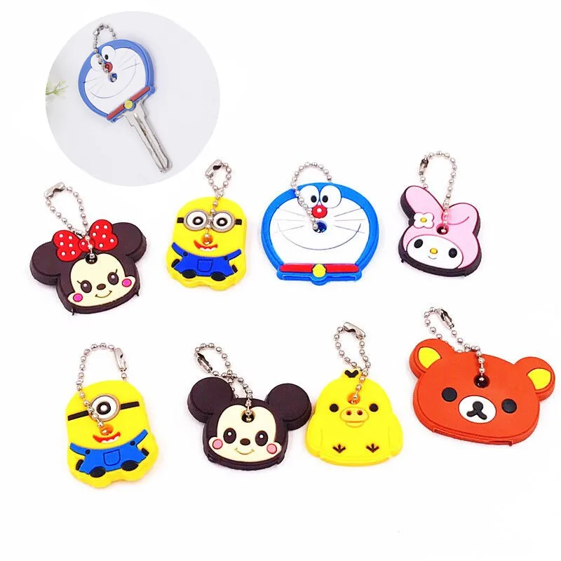 1 шт. мультяшный аниме милый чехол для ключей силиконовый брелок с Микки и Минни