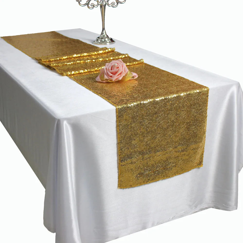 Дешевые 10 шт./лот отель декоративные для банкета серебряных блесток скатерти