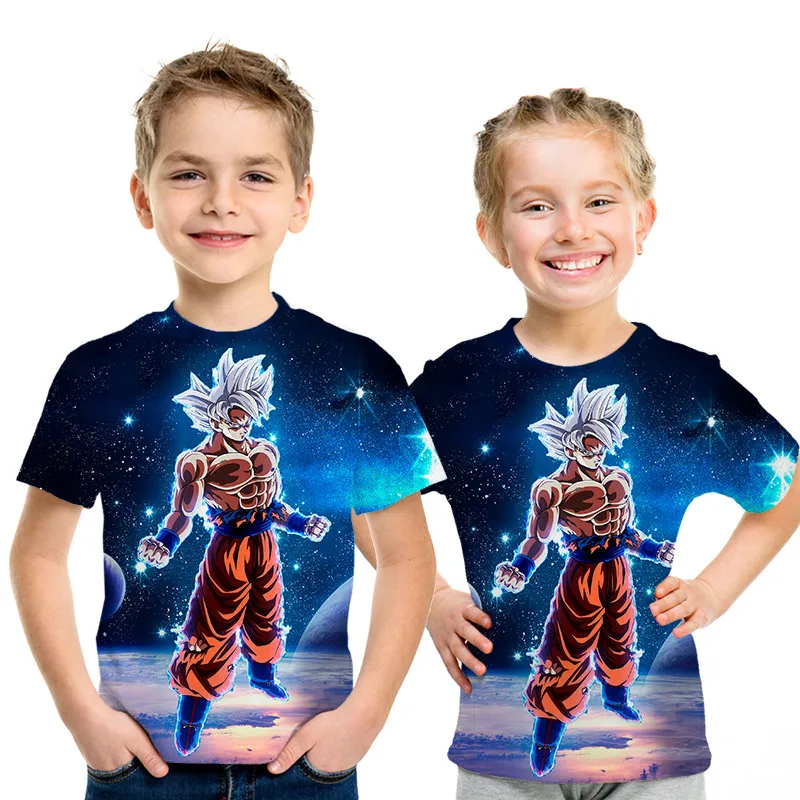 Супер saiyan/детская футболка для мальчиков и девочек с принтом «суперинстинкт Сон Гоку» Детская футболка с 3D принтом «Жемчуг дракона» Одежда для родителей и детей