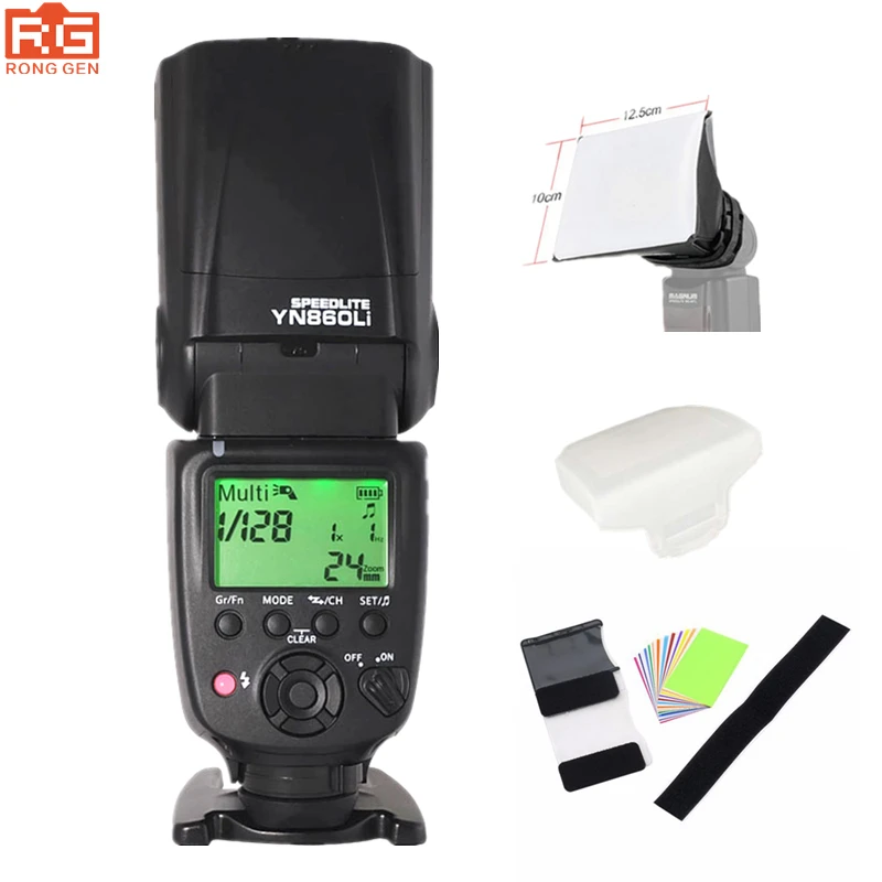 Беспроводная вспышка YONGNUO YN860Li Speedlite ЖК дисплей литиевая батарея для Canon Nikon