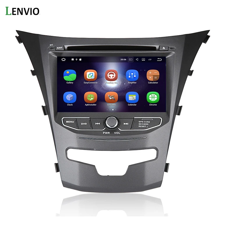 Автомобильный DVD плеер Lenvio 2 Гб ОЗУ Din Android 7 1 GPS навигация для Ssangyong Actyon Korando 2014 2015