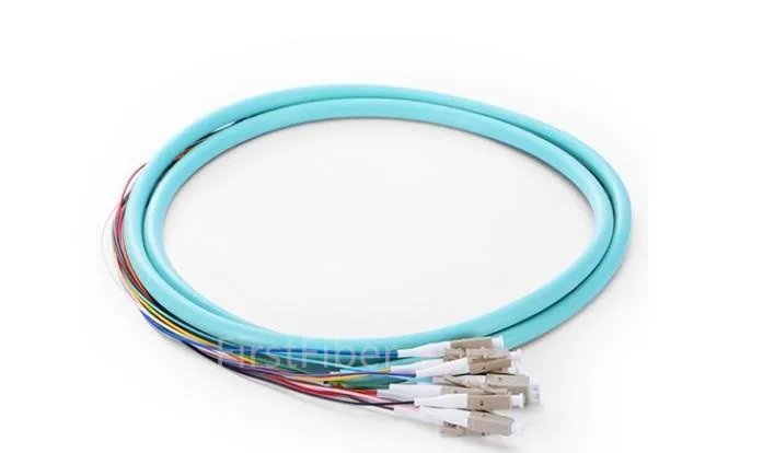 3 м 12 волокон Pigtail LC SC FC UPC 50/125 многомодовый OM3 букет ядер волоконно-оптический - 0.9