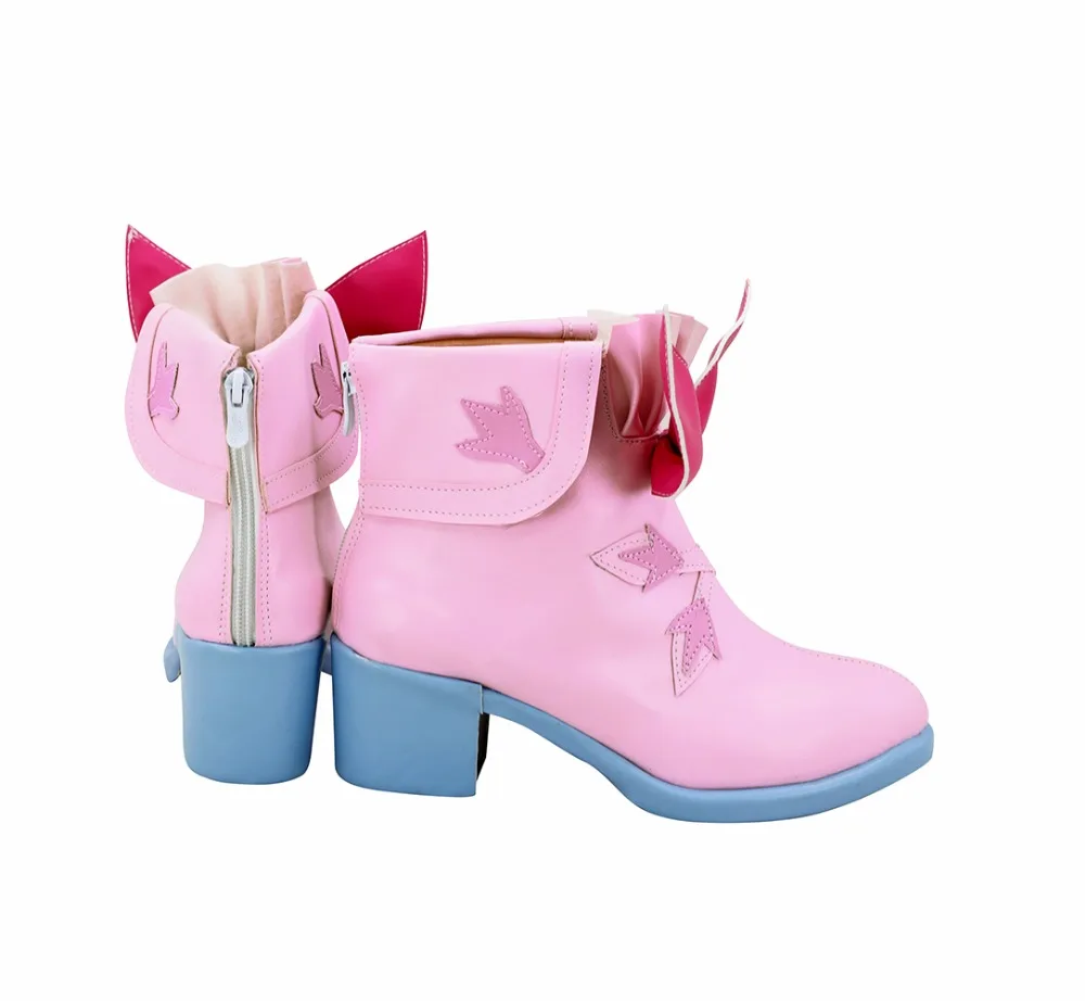Laby Shoes Cosplay ELSWORD 2nd Path Pink Boots High Heel Custom Made Any Size | Тематическая одежда и униформа