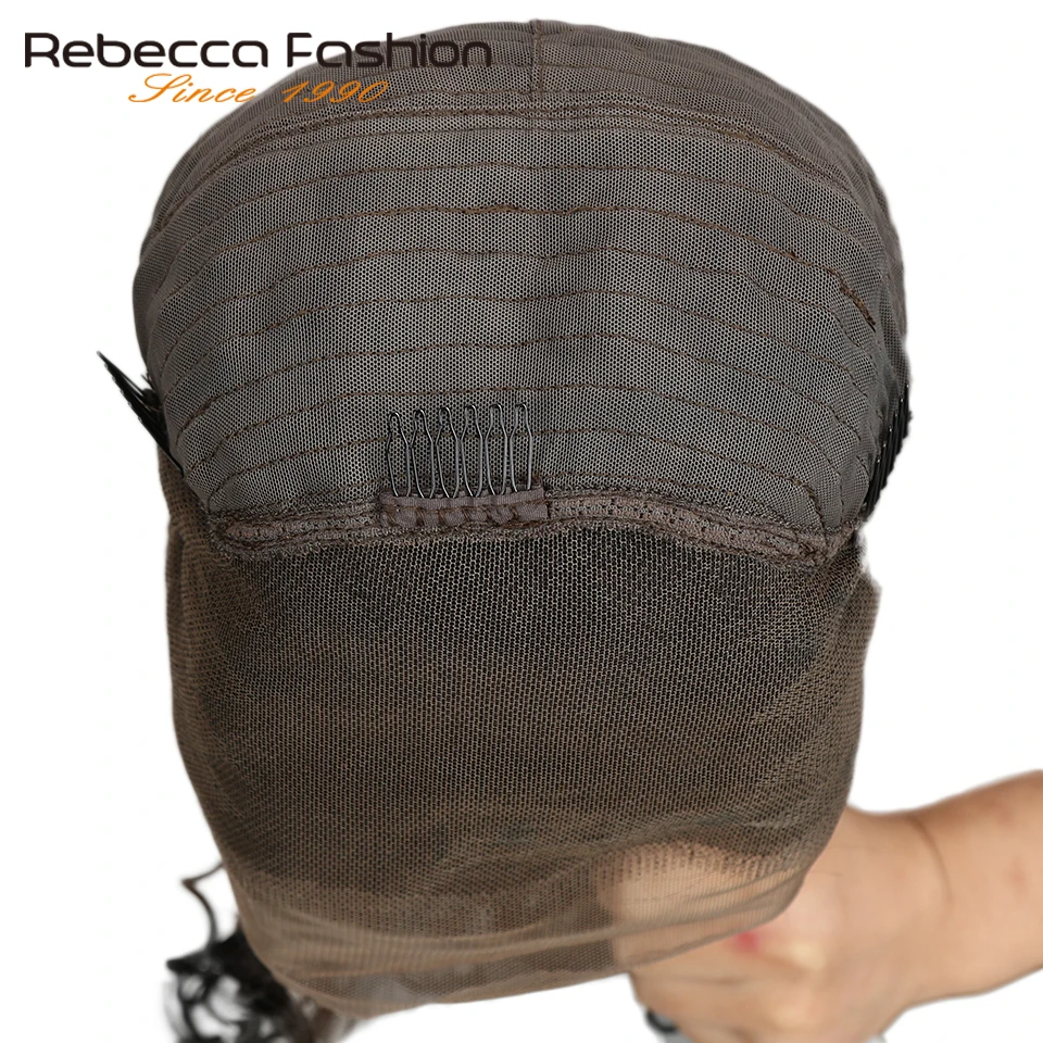 Rebecca глубокая волна 360 парик с фронтальным кружевом натуральный цвет 10 &quot-24&quot