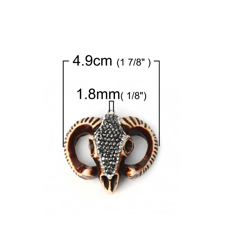 DoreenBeads шикарные подвески из смолы корова овечка коричневая микрозакрепка серый и
