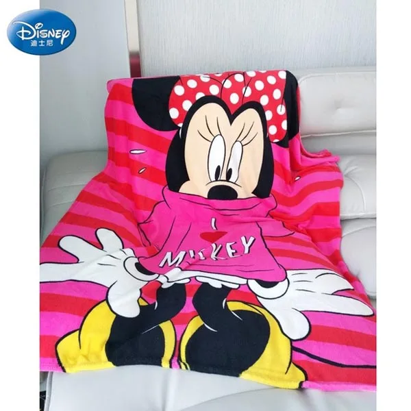 Minnie 1 Мягкое фланелевое одеяло в горошек с рисунком из мультфильма Дисней Минни Маус для девочек, детское одеяло на кровать, диване, 117X152 см, подарок для детей - Цвет: Minnie 1