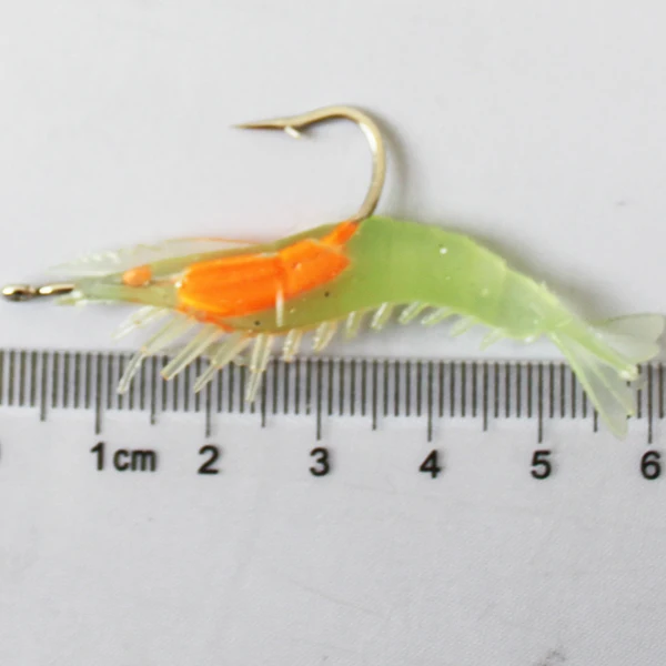4 шт. мягкие рыболовные крючки креветки 3 г 6 см|soft shrimp|soft lurefishing tackle |