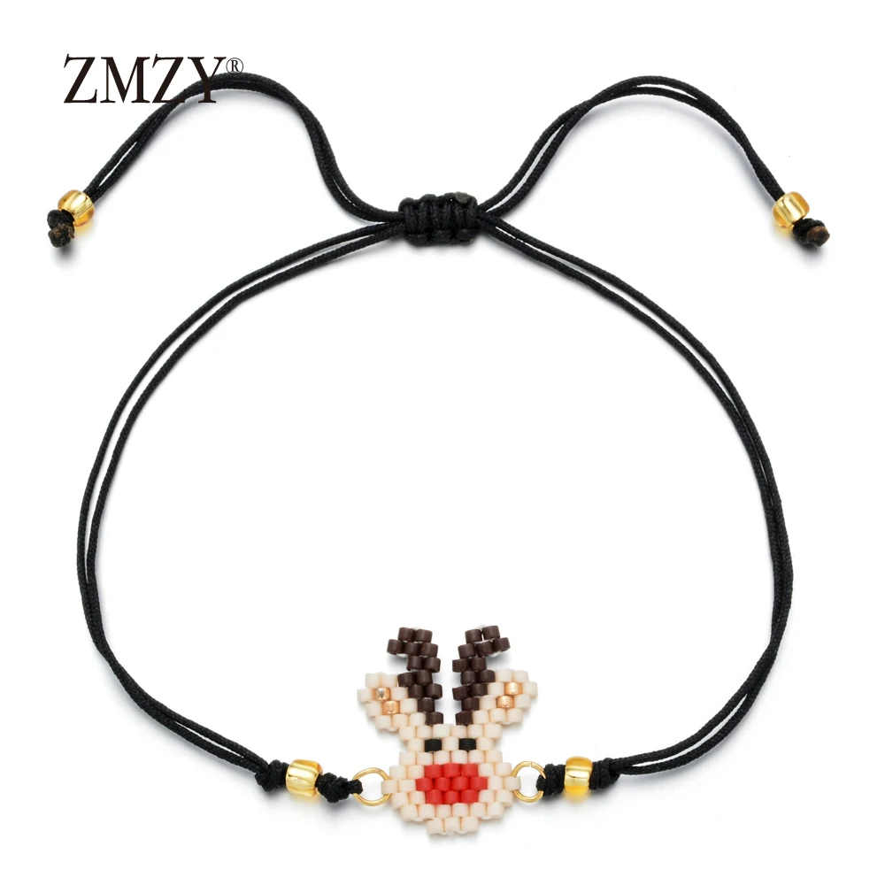 SL025 ZMZY ручной работы милый браслет из бисера дети Miyuki браслет Pulseras прекрасный мультфильм Шарм браслет ювелирные изделия подарок на день рождения - Окраска металла: SL025