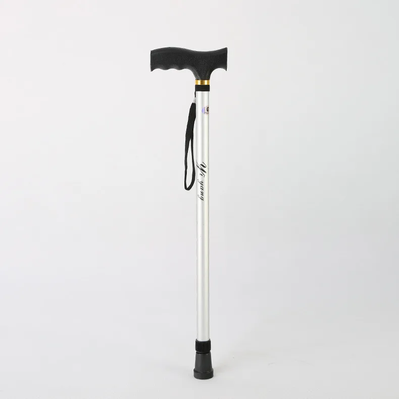 2 Factory direct adjustable height aluminum climbing cane single crutches retractable aluminum alloy anti-skid walking stick - Цвет: 2