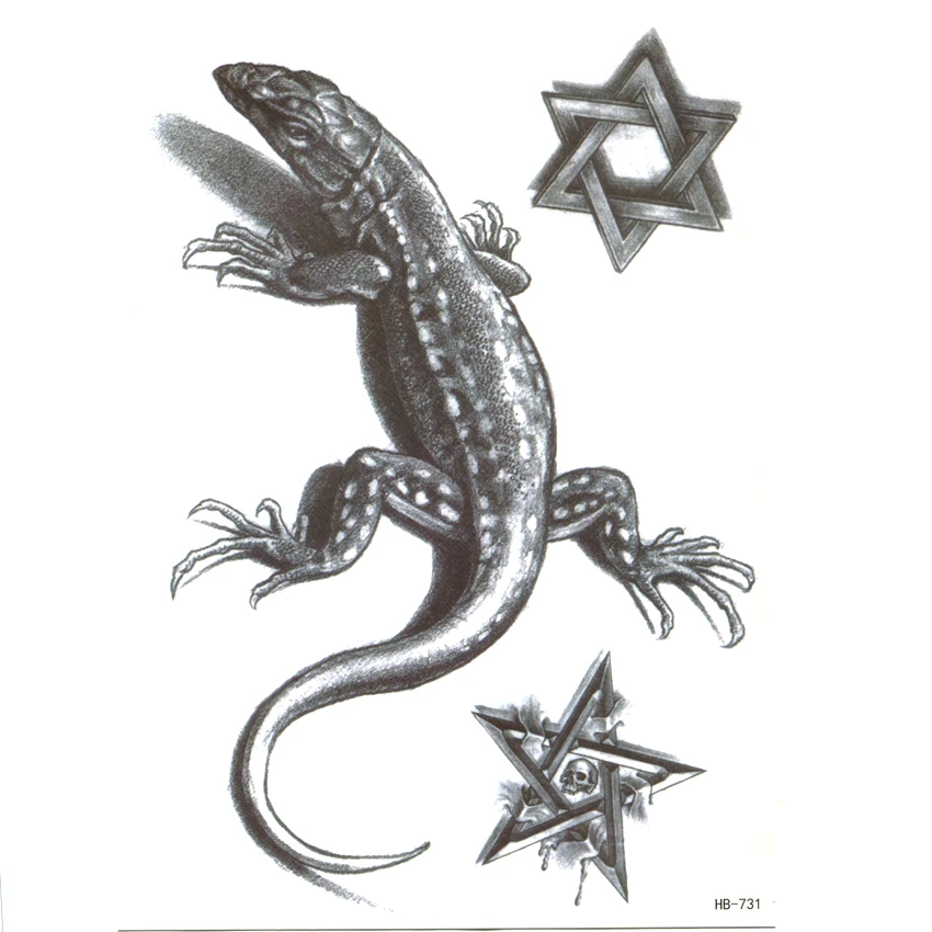

5pcs World of Warcraft Waterproof Temporary Tattoos Men gecko Fake Tattoo body art tatouage sleeve tatoo body feminino sticker