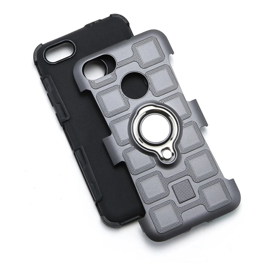 Cover For Huawei P9 Lite Mini Silicone Shockproof Phone Case Y6 Pro 2017 Luxury Armor Back Ring Stand Hard |
