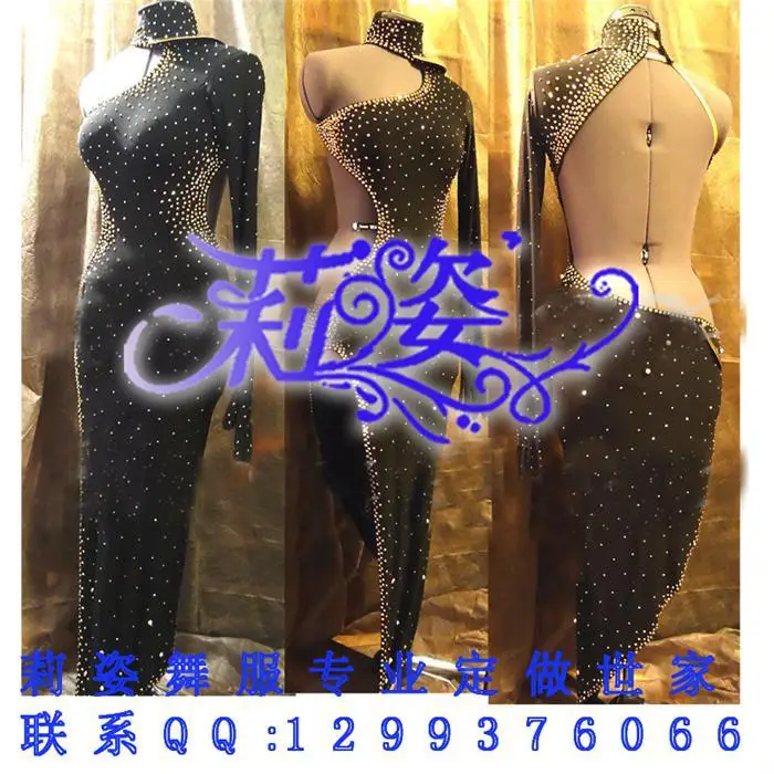 

Танцевальное платье для Бальных соревнований с надписью «Cha Ramba Samba»
