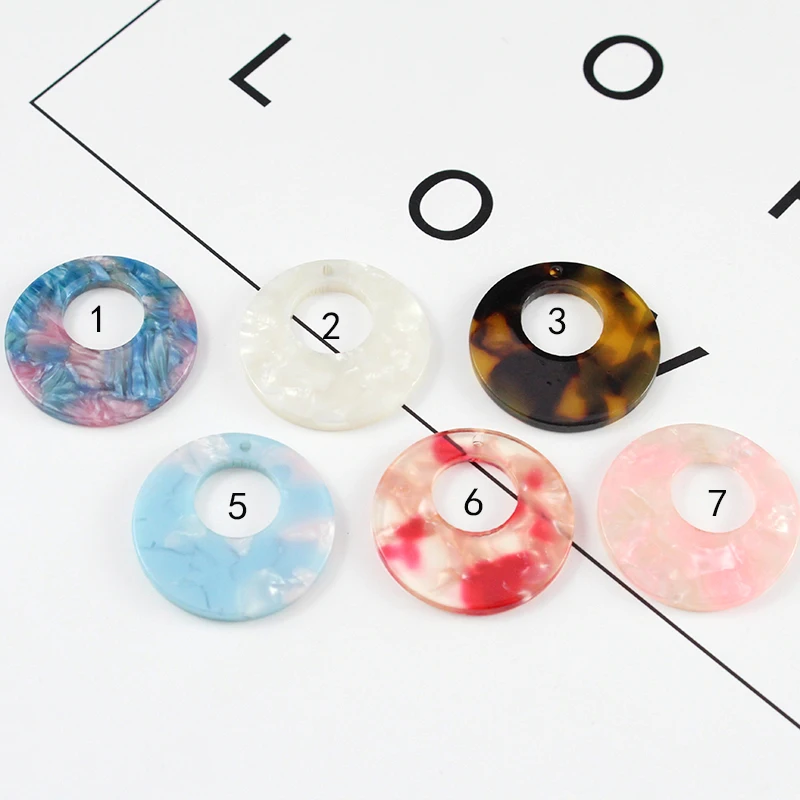 Черепаха цветные круглые амулеты ацетат акриловые жемчужная мозаика полый