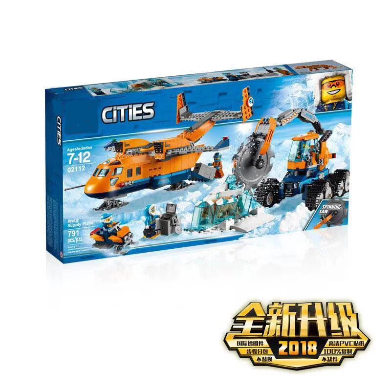 Новый город Series Arctic воздушный транспорт Совместимость с LegoINGLY City 60196 Строительные