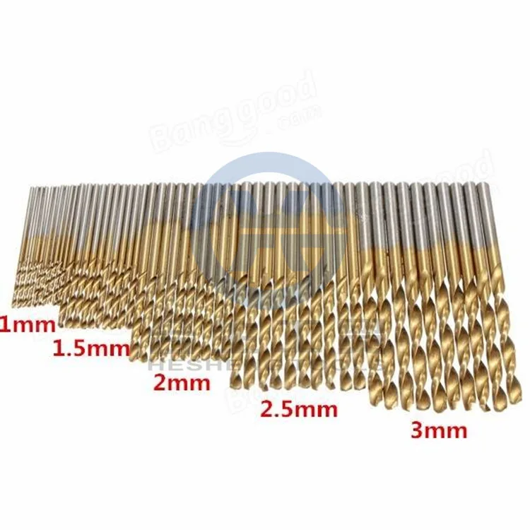 99 шт. высокоскоростная Стальная спиральная дрель металлический титановый нитрид