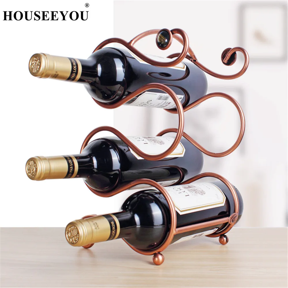 Креативный металлический контейнер для вина держатель бутылок кухонный бар