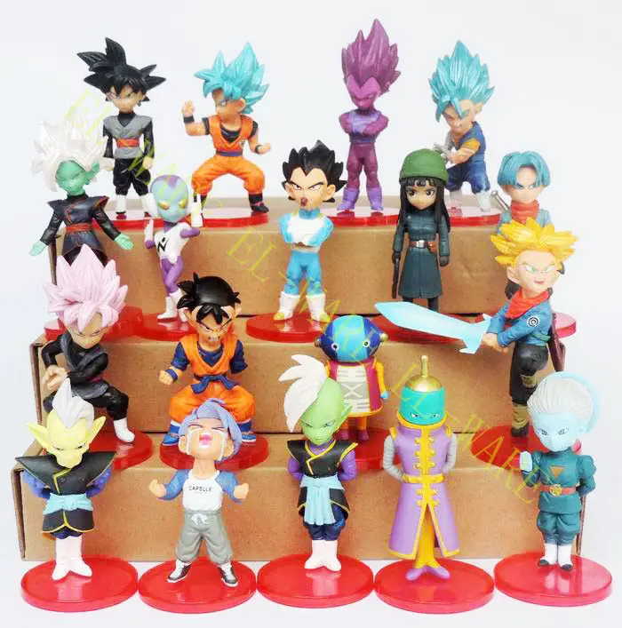 18 шт./компл. Драконий жемчуг Z GokuYamcha Puar Bulma Rosh 5 8 см мини милый ПВХ фигурка торт