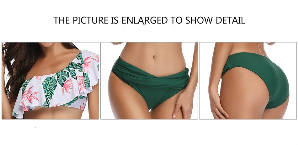 Mother Daughter matching Swimsuits Printing piece double lotus leaf Parent-Child Swimwear Family Matching Swimsuit Outfits