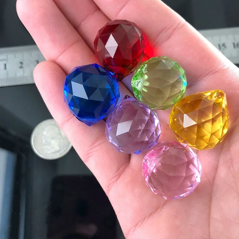 6 шт Радужный цветной кристалл люстра шар Призма Suncatcher Кристальный