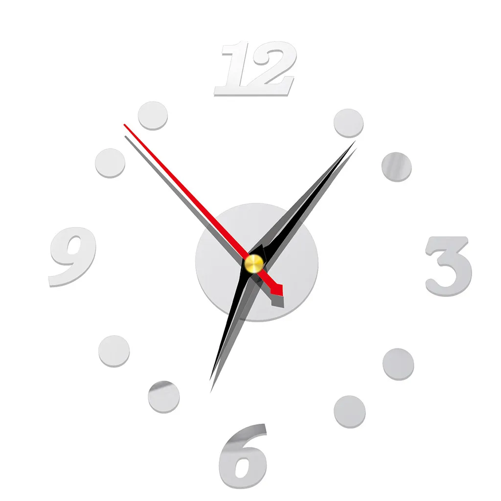 Новинка 2019 часы настенные Horloge 3d Diy акриловые зеркальные наклейки украшение дома