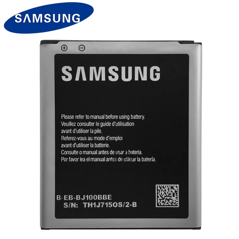 Оригинальный аккумулятор Samsung для Galaxy J1 (2015 версия) J100 J100F J100H J100FN J100M J100D 1850 мАч с