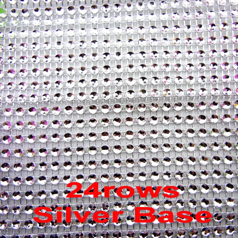 24 ряда 2 ярдов в упаковке высококачественные Стразы с сетчатой отделкой пустая