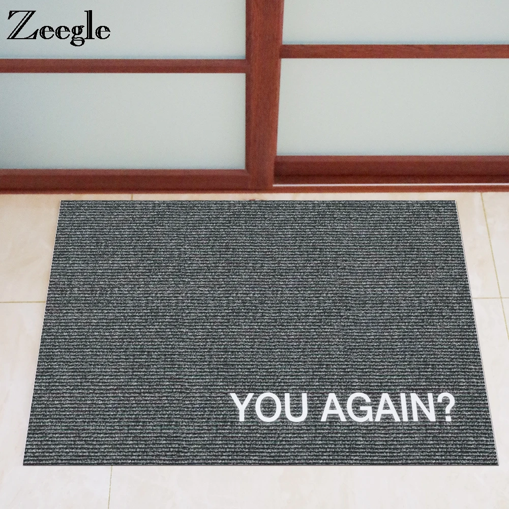 

Zeegle Welcome Floor Mat Indoor Entrance Doormat Outdoor Rugs Kitchen Area Rug Non-slip Bedroom Carpet Bedside Rugs Bathroom Mat