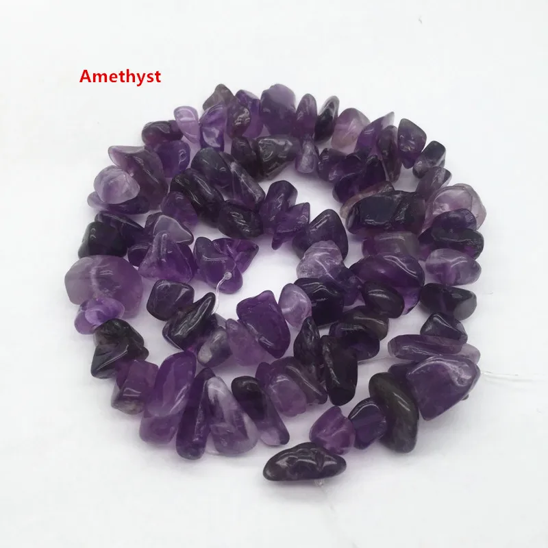 Amethyst 8-12 мм чипы из натурального камня бусины драгоценный камень Гравий для изготовление украшений 16,5 дюймов на прядь HK041 - Цвет: Amethyst