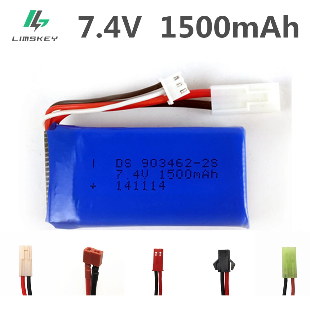 7 4 V 1500 mAh литий полимерный аккумулятор для FT009 RC лодка на скоростном катере 12428 144001
