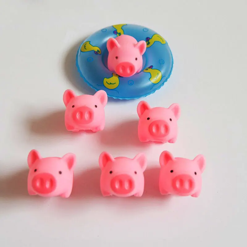 3 шт. милые игрушки розовая кричащая резиновая свинка для домашних животных