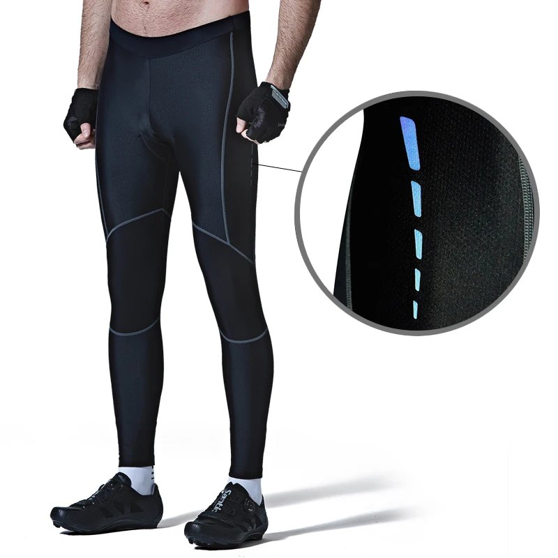Santic велосипедные брюки зимние теплые Licra Ciclismo Hombre Maillot Foot Франция 2018 полиэстер