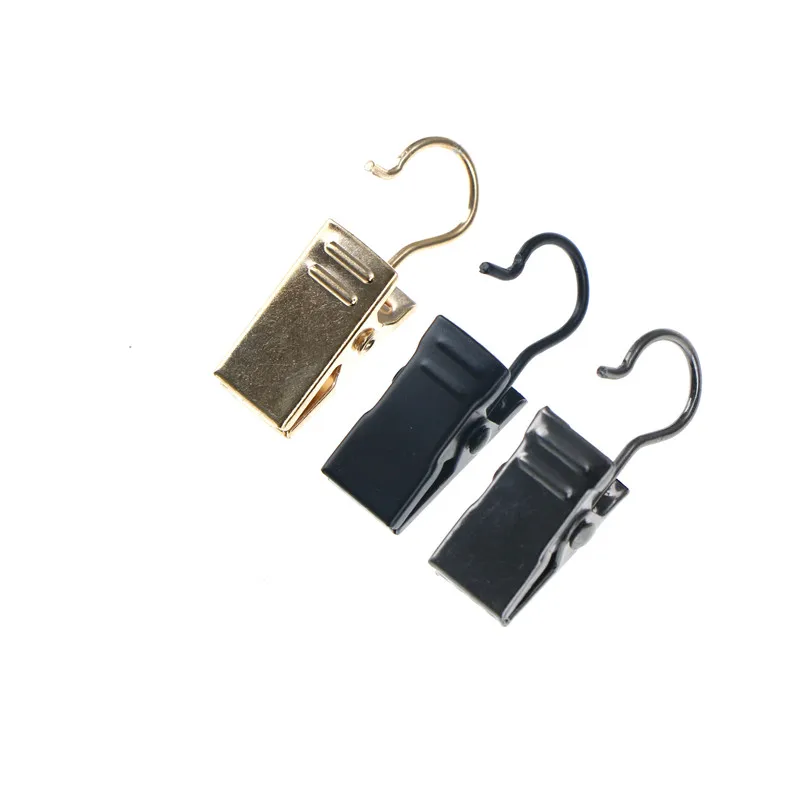 10 шт./лот нержавеющая сталь бельевые прищепки окна душ карниз для штор крюк