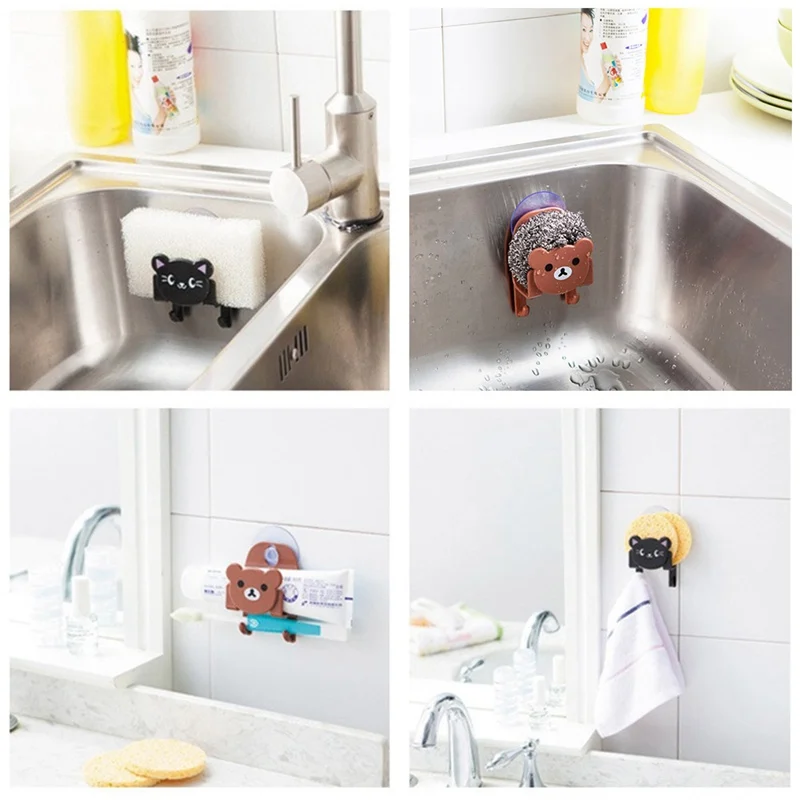 Картонная тарелка ткань Губка держатель с присоской домашний декор столовая хранения Лотки