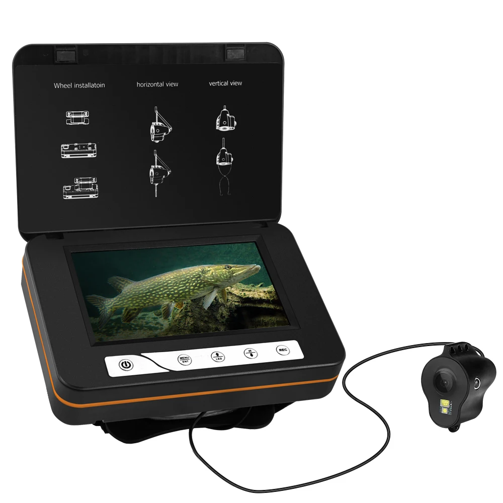 EYOYO водонепроницаемый IP68 DVR рыболокатор " ЖК монитор видео камера 1000TVL подводная ледовая Рыбалка ecoscandaglio камера