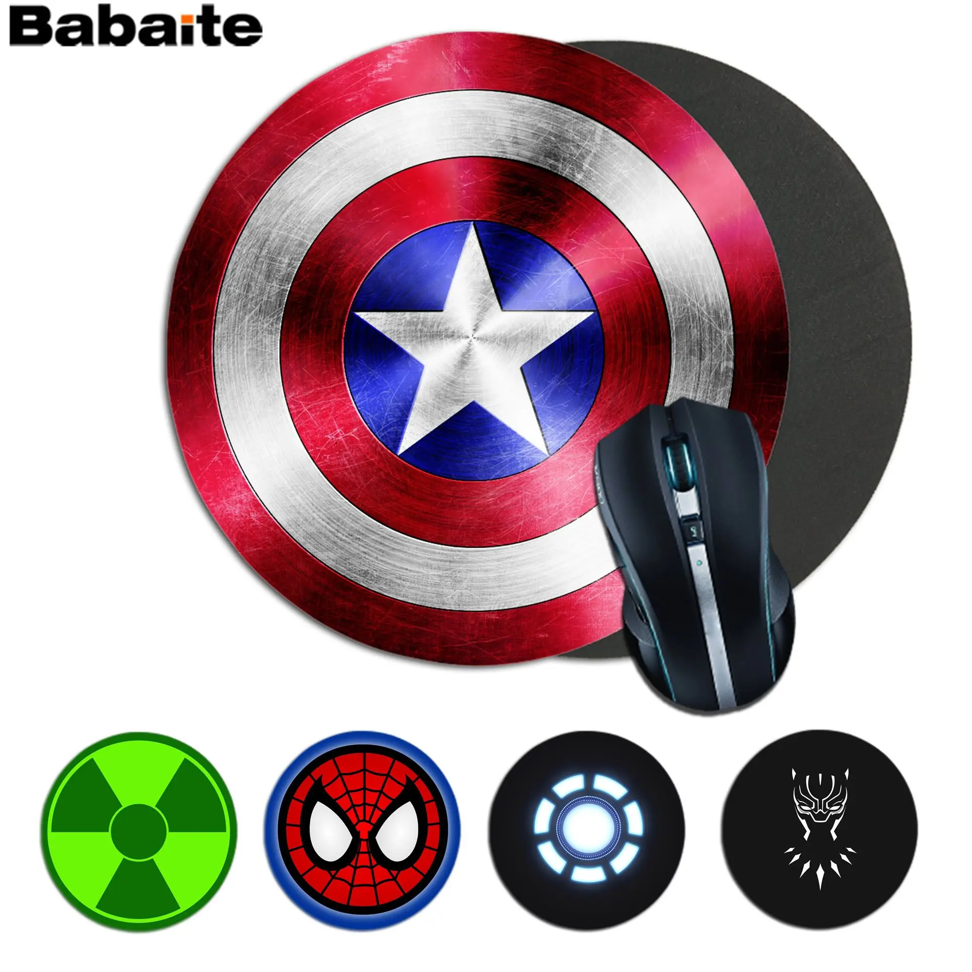 Детские коврики для мыши с супергероями Marvel капитаном Америкой Железным