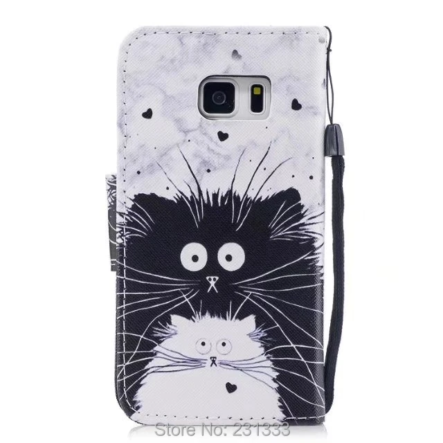 C ku для Samsung Galaxy S9 S8 PLUS S7 EDGE NOTE8 чехол кошелек с мультяшным ремешком кожаный