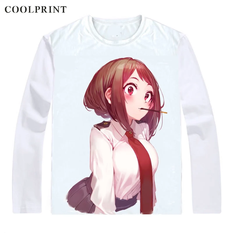 Футболка Uraraka Ochako мужская с принтом повседневная винтажная рубашка длинным