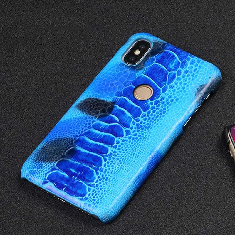 Чехол для телефона из кожи страуса xiaomi 8 настоящий кожаный чехол мобильного