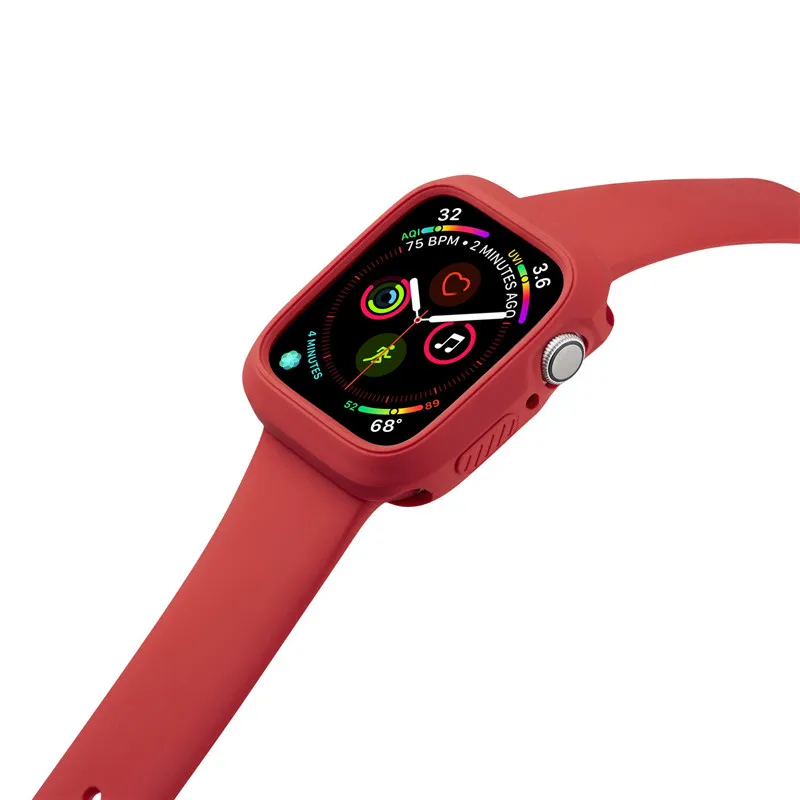 Спортивный ремешок для apple watch 4 44 мм 40 мм мягкий силиконовый браслет для apple watch iwatch series 3 2 1 38 мм 42 мм с мягким чехлом