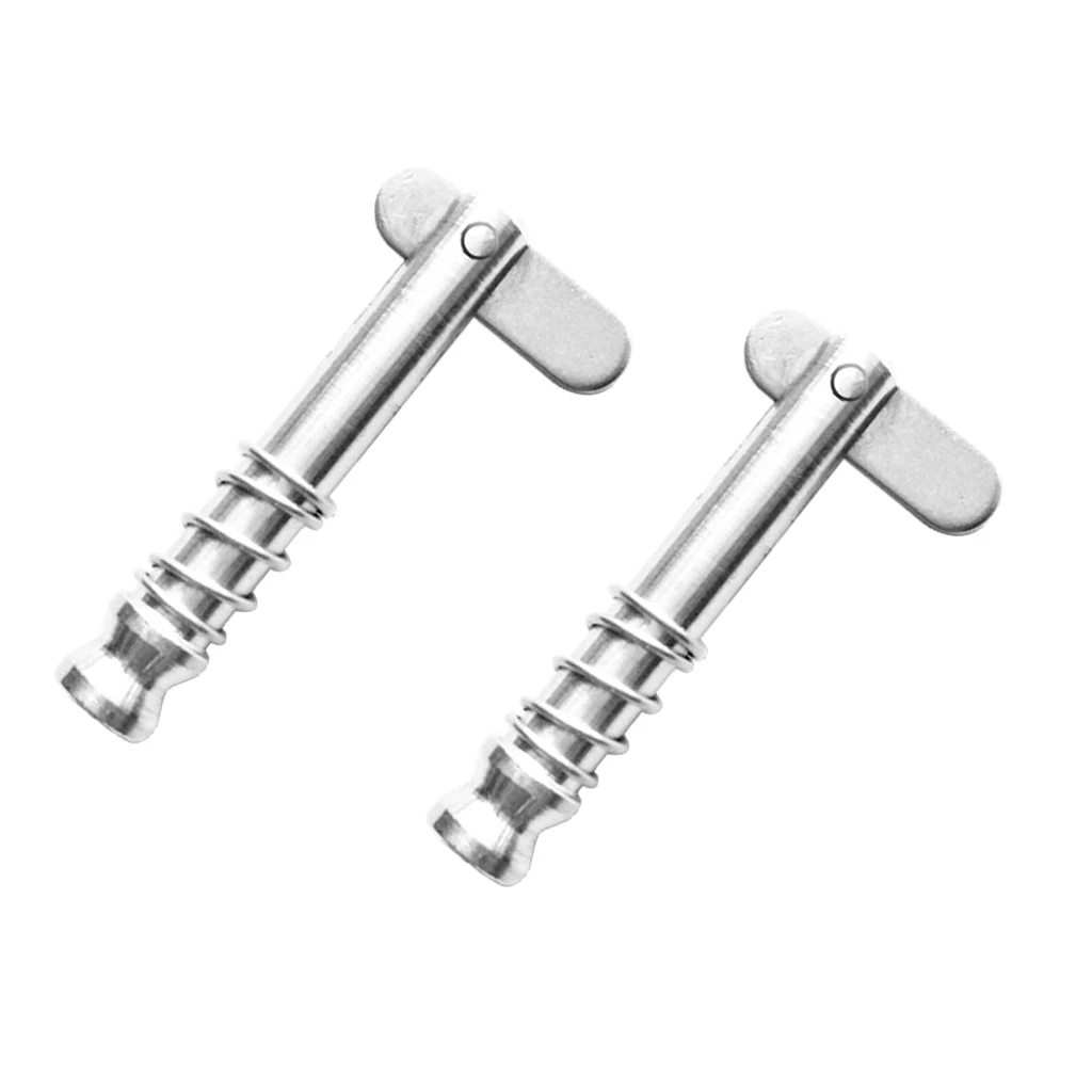

2 Pieces Quick Release Pins 1/4 inch with Drop Cam & Spring 316 Stainless Steel for Boat Bimini Top Deck Hinge Marine Hardware